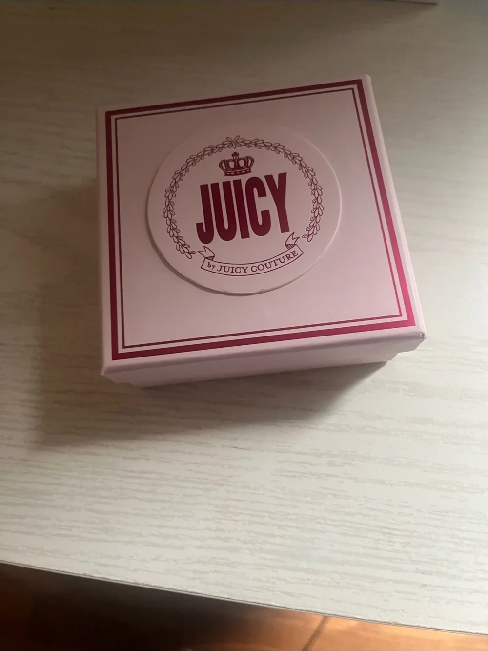 Juicy Couture Gold-Tone Bracelet with Pink Pavé Heart  Charm